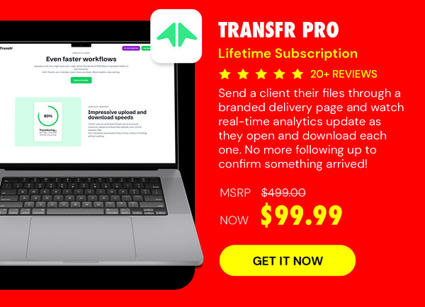Transfr Pro: Lifetime Subscription
