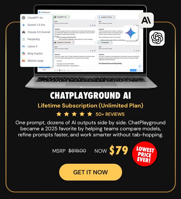 ChatPlayground AI: Lifetime Subscription (Unlimited Plan)