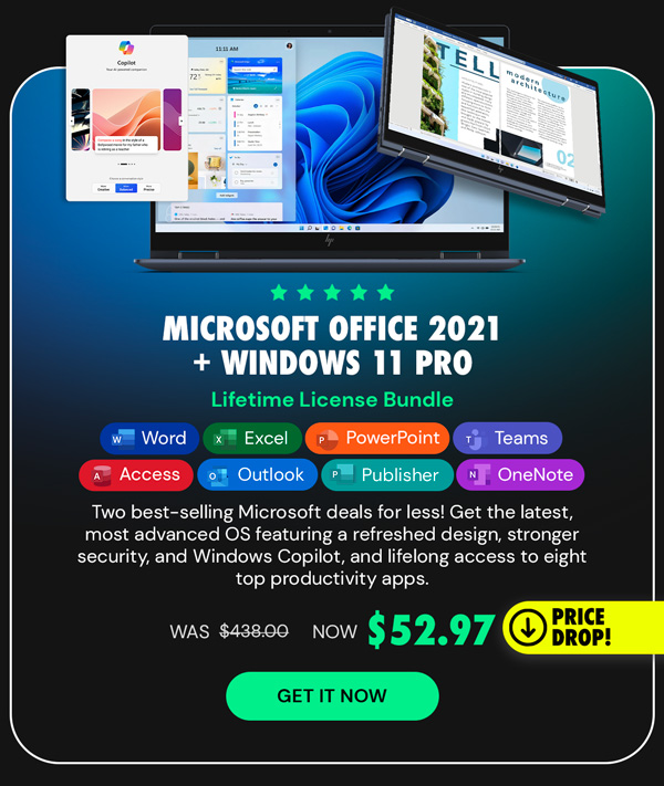 The Ultimate Microsoft Office Professional 2021 for Windows: Lifetime License + Windows 11 Pro Bundle