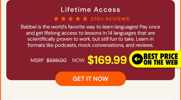 Babbel Language Learning: Lifetime Subscription (All Languages)