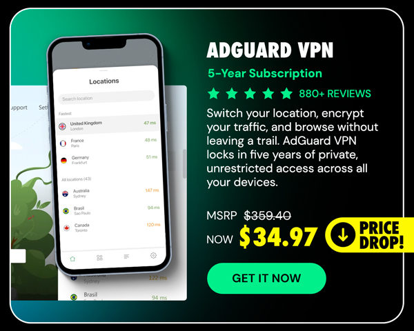 AdGuard VPN: 5-Yr Subscription