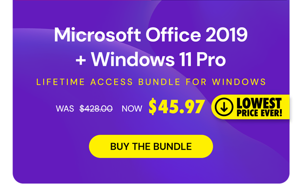 The All-in-One Microsoft Office Pro 2019 for Windows: Lifetime License + Windows 11 Pro Bundle