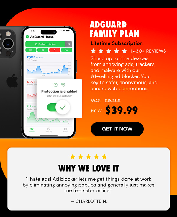 AdGuard Family Plan: Lifetime Subscription