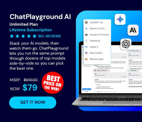 ChatPlayground AI: Lifetime Subscription (Unlimited Plan)