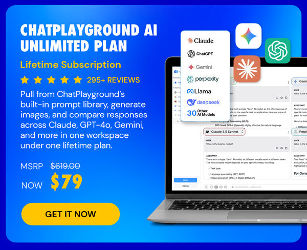 ChatPlayground AI: Lifetime Subscription (Unlimited Plan)