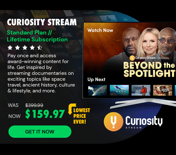Curiosity Stream Standard Plan: Lifetime Subscription