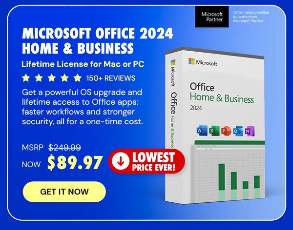 Microsoft Office 2024 Home & Business for Mac or PC Lifetime License