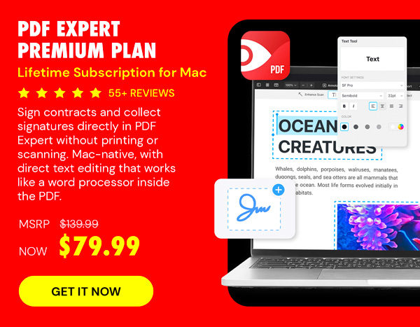 PDF Expert Premium Plan: Lifetime Subscription (Mac)
