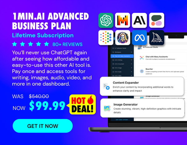 1minAI Advanced Business Plan Lifetime Subscription