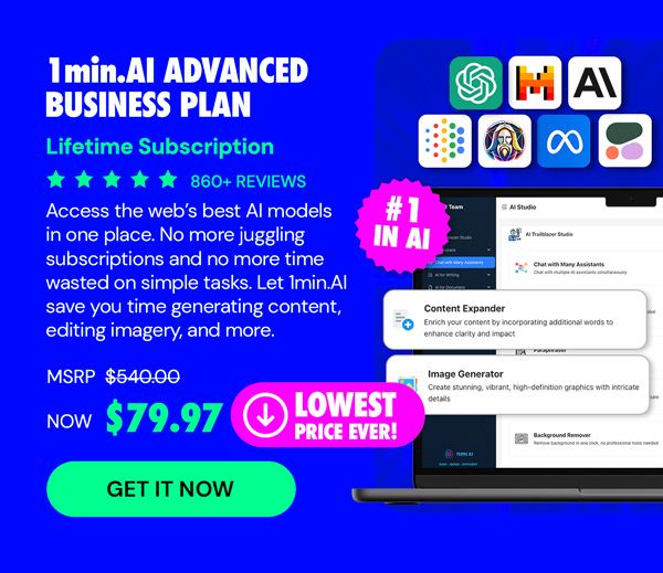 1minAI Advanced Business Plan Lifetime Subscription
