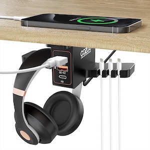 Under Desk Headphone Mount & Charger