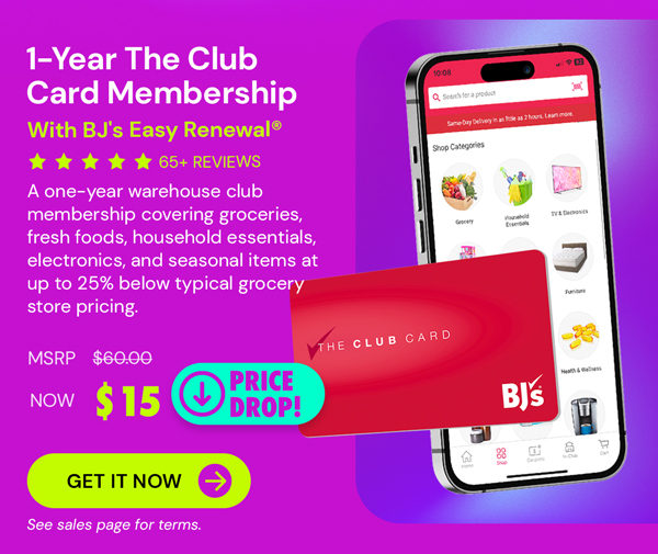 One-Year The Club Card Membership with BJ's Easy Renewal® (Terms Apply)