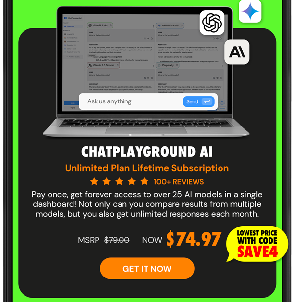 ChatPlayground AI: Lifetime Subscription (Unlimited Plan)