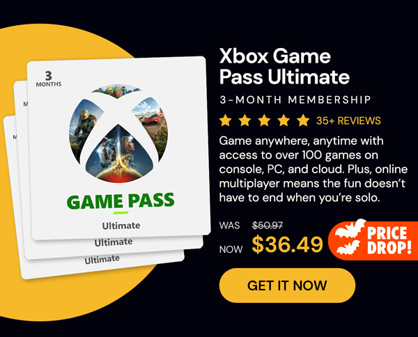 Xbox Game Pass Ultimate: 3-Month Membership - Stackable & Global - (Xbox Series X/S, Xbox One, Windows - Digital Code) - Final Sale