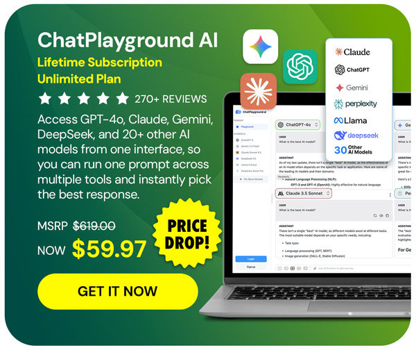 ChatPlayground AI: Lifetime Subscription (Unlimited Plan)