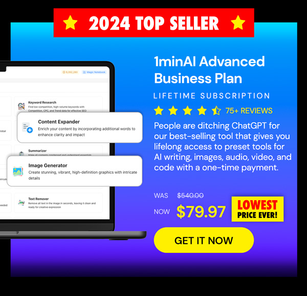 1minAI Advanced Business Plan Lifetime Subscription