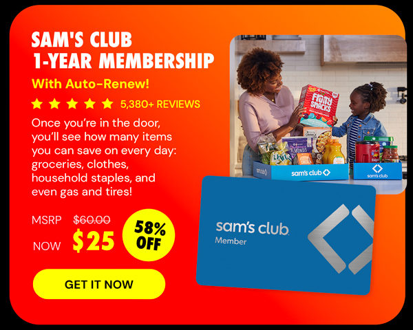 Sam's Club 1-Year Membership with Auto-Renew!