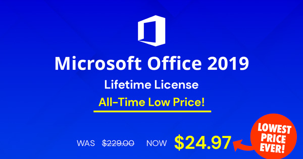 Microsoft Office 2019 for Windows or Mac: Lifetime License