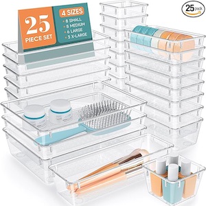 Clear Plastic Organizer Set (25 Pieces)