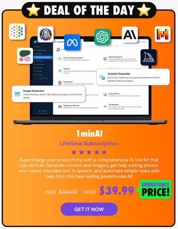 1minAI: Lifetime Subscription