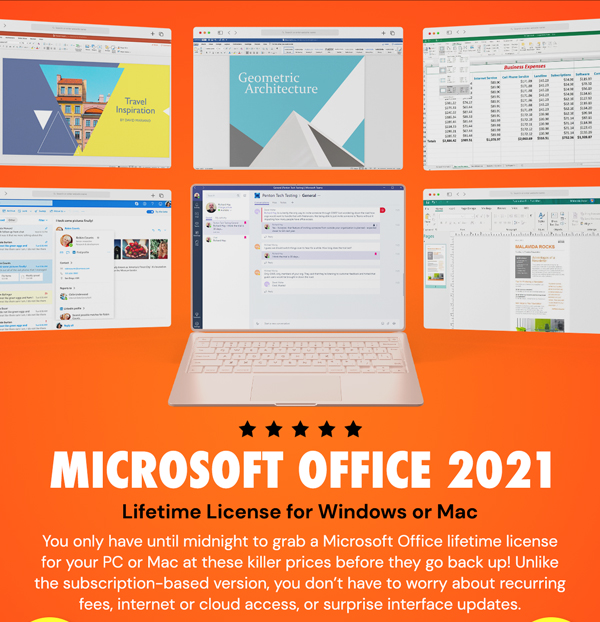 Microsoft Office Professional 2021 for Windows: Lifetime License