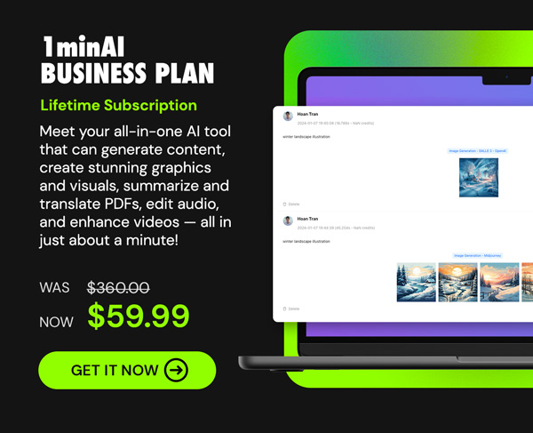 1minAI Business Plan Lifetime Subscription