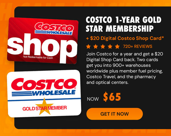 Costco 1-Year Gold Star Membership + $20 Digital Costco Shop Card