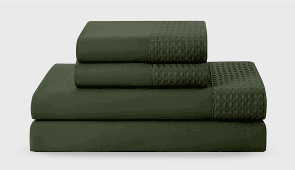 4 Piece Bamboo Blend Waffle Hem Sheet Set