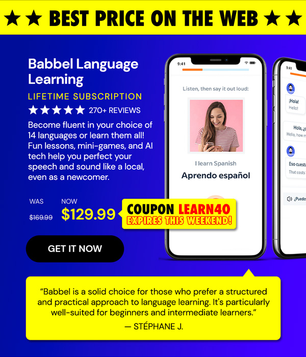 Babbel Language Learning: Lifetime Subscription (All Languages)