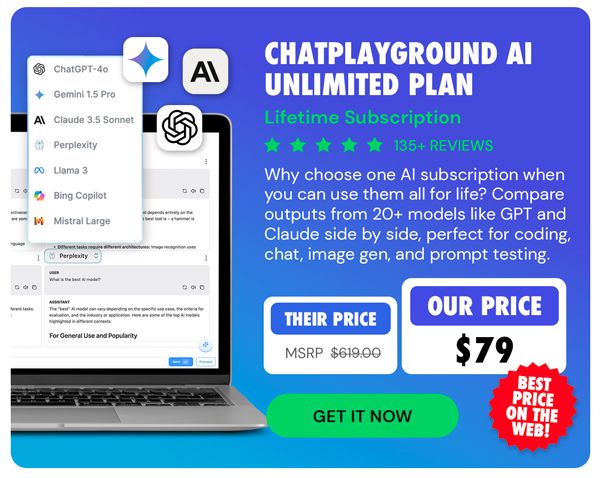 ChatPlayground AI: Lifetime Subscription (Unlimited Plan)