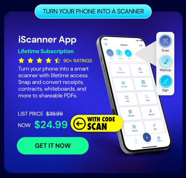 iScanner App: Lifetime Subscription