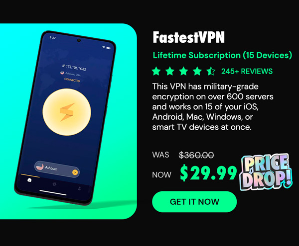 FastestVPN: Lifetime Subscription (10 Devices)