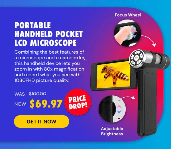 Portable Handheld Pocket LCD Microscope with 4" Screen