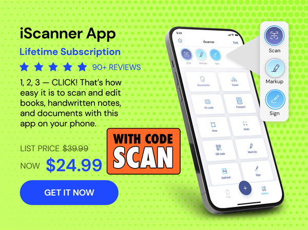 iScanner App: Lifetime Subscription