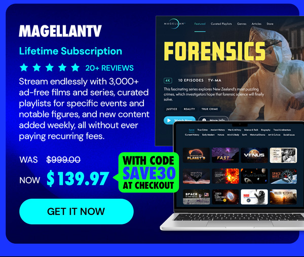 MagellanTV Documentary Streaming Service: Lifetime Subscription