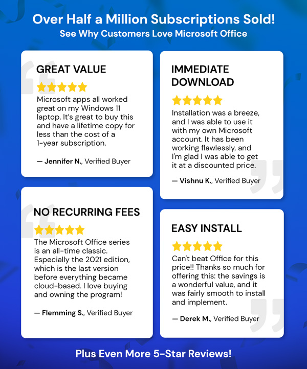 Microsoft Office 2021 for Windows or Mac: Lifetime License