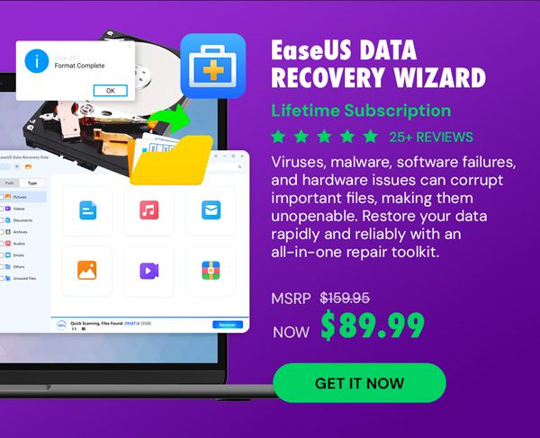EaseUS Data Recovery Wizard: Lifetime Subscription