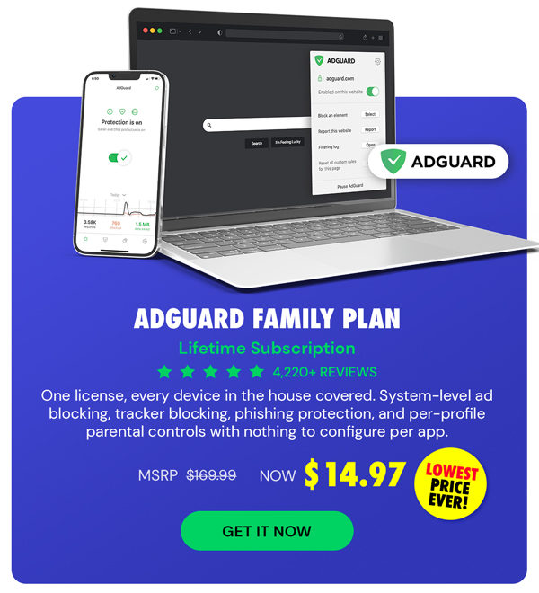 AdGuard Family Plan: Lifetime Subscription