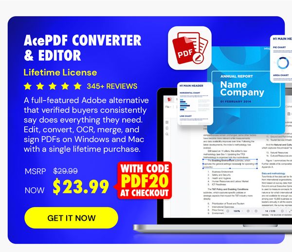 AcePDF Converter & Editor: Lifetime License