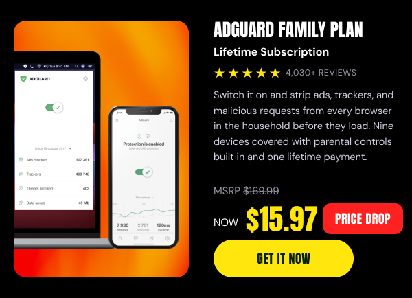 AdGuard Family Plan: Lifetime Subscription