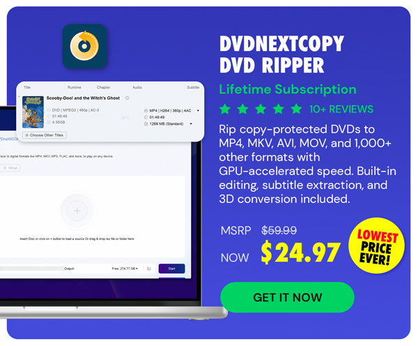 DVDneXtCOPY DVD Ripper: Lifetime Subscription