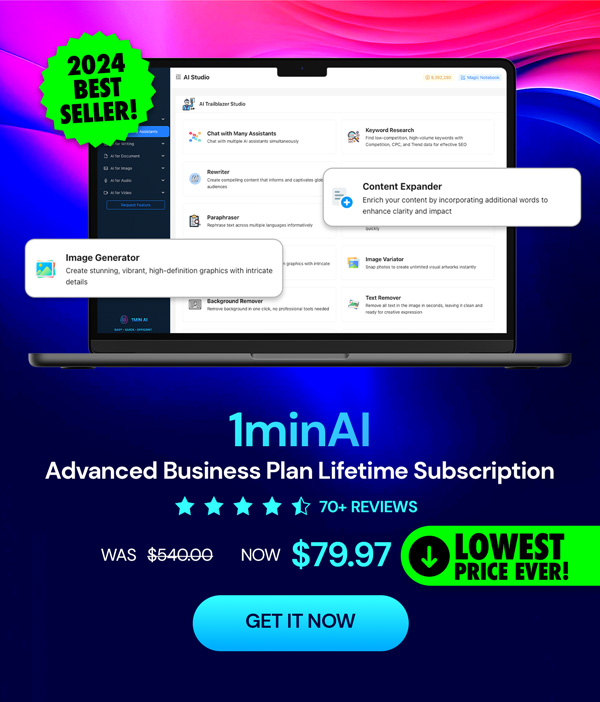 1minAI Advanced Business Plan Lifetime Subscription