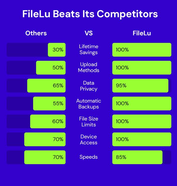 FileLu Cloud Storage Premium Plan: Lifetime Subscription (1TB-8TB)