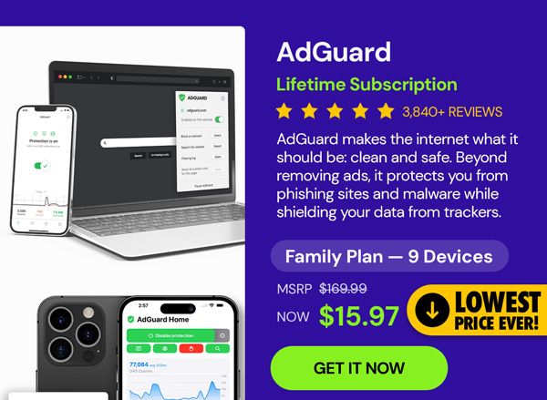 AdGuard Family Plan: Lifetime Subscription