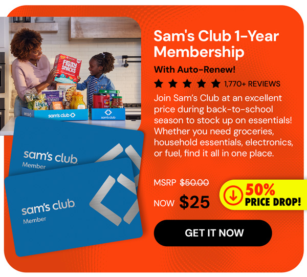 Sam's Club 1-Year Membership with Auto-Renew!