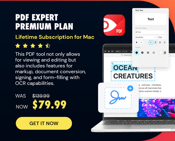 PDF Expert Premium Plan: Lifetime Subscription (Mac)