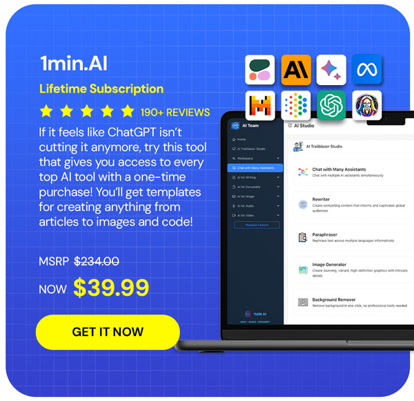 1minAI: Lifetime Subscription
