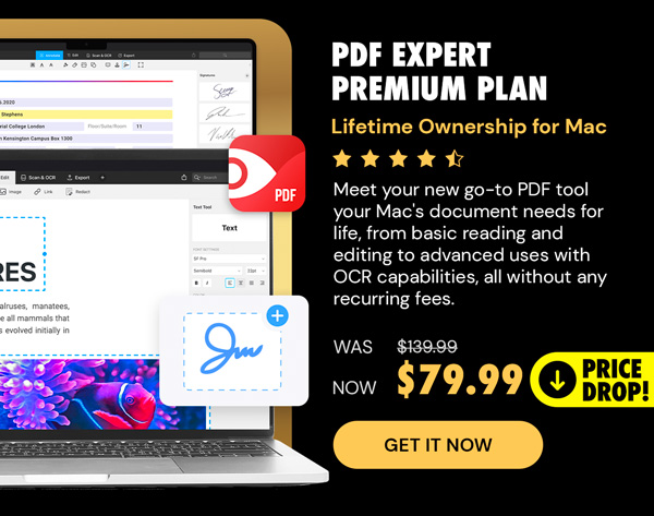 PDF Expert Premium Plan: Lifetime Ownership