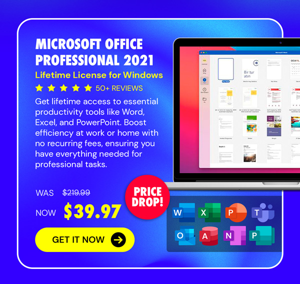 Microsoft Office Professional 2021 for Windows: Lifetime License (Non Binding)