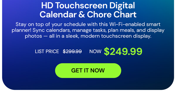 HD Touchscreen Digital Calendar & Chore Chart